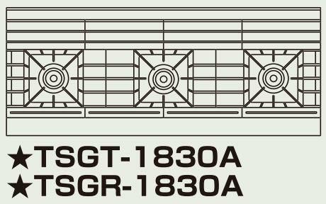 【新品】 タニコー ガステーブル【ウルティモシリーズ】 TSGT-1830A W1800×D750×H800 都市ガス/LPガス トップバーナφ190×3 【送料無料】【プロ用】