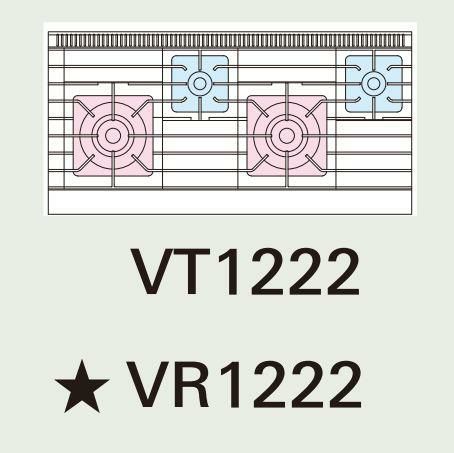 【新品】 タニコー ガスレンジ【Vシリーズ】 VR1222 幅1200×奥行600×高さ800 都市ガス/LPガス トップバーナφ140×2・φ80×2、オーブン数：1 【送料無料】