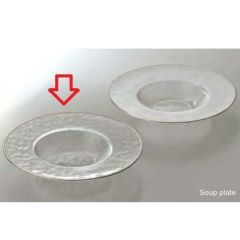 スーププレート 26cm_クリアプラチナライン