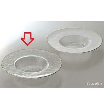 スーププレート 26cm_クリアプラチナライン