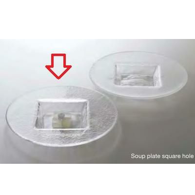 スーププレート (スクエアホール)_クリア