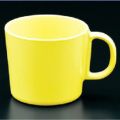 無地食器 カラー柄付コップ イエロー