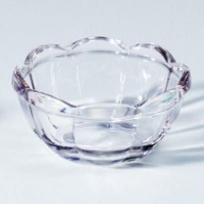 メラミン食器 カラーリップル 花小鉢ポリカーボネート クリア