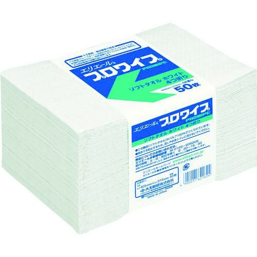 エリエール プロワイプソフトタオルホワイト帯どめ50枚