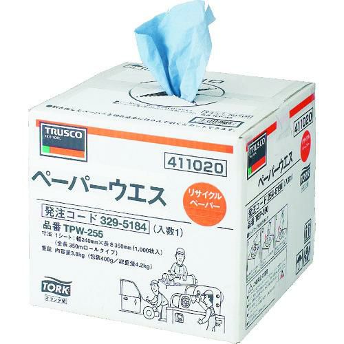TRUSCO ペーパーウエス 235mm×255m ポップアップタイプ（1巻入）