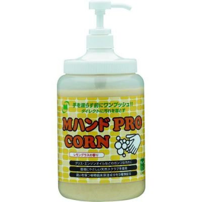 ミドリ安全 ハンドクリーナー Mハンド PRO/CORN 1.4kgポンプ付ボトル入り