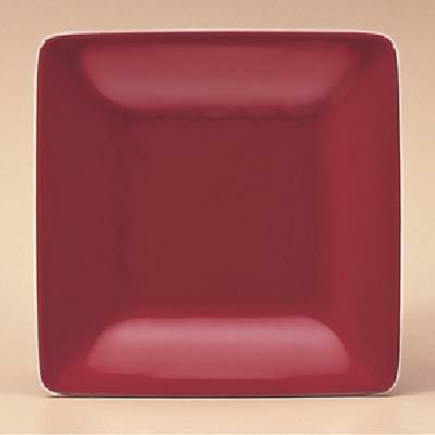 スクエアプレート 正角皿 レッド