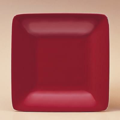 スクエアプレート 正角皿 レッド