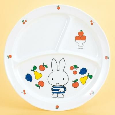 メラミン食器 子供食器 ミッフィー 丸ランチ皿 CM-65FR