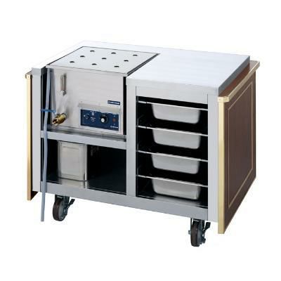 電気蒸し器ワゴン 幅1175×奥行770×高さ850 [NESW-450]