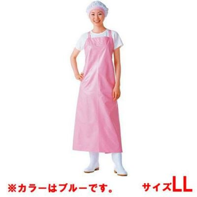 マイティクロス エプロン 胸当 E-1001-1 ブルー LL
