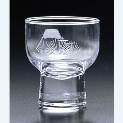 切子杯 松と富士切子