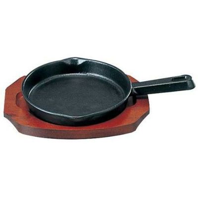 SN 鉄 ステーキ皿 手付 丸B 21cm