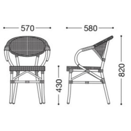 洋風椅子 MORITIUS ARM 2　モリシャスアーム2イス CHERRY(チェリー)