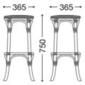 洋風椅子 MORITIUS STOOL 2　モリシャススツール2 CHERRY(チェリー)