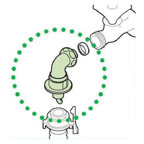 SANEI 洗濯機用L型ニップル