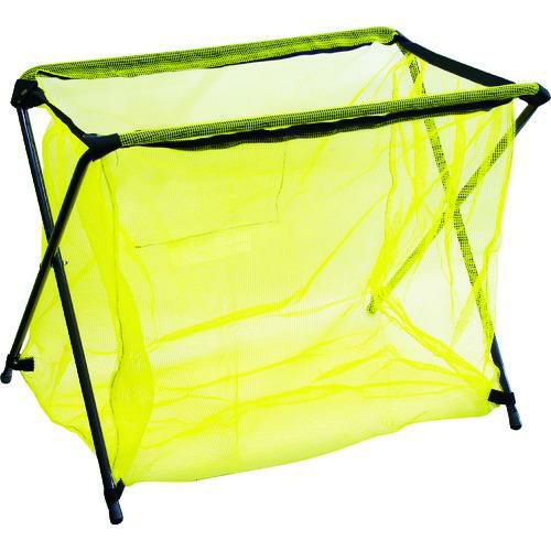 TRUSCO 折りたたみ式・ネット交換可能ゴミ置き場 イエロー