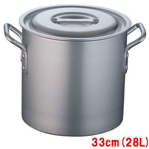 寸胴鍋 アルミニウム(アルマイト加工) (目盛付)TKG 33cm