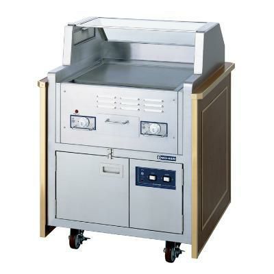 電気無煙式ステーキワゴン 幅850×奥行825×高さ1100 [EGTW-6]