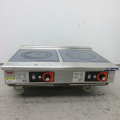 ■マルゼン 業務用IHコンロ MIH-22C■単相200V　動作確認済 MIH-22C IHクリーンコンロ卓上型単機能2kW+2KWシリーズ標準
