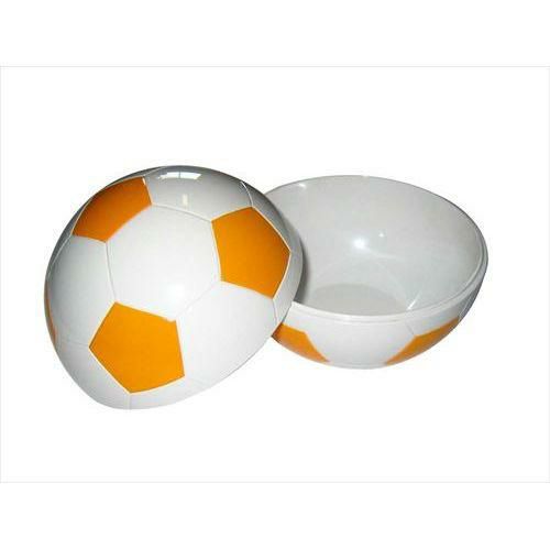 お子様ランチ皿 サッカーボール小(仕切なし)イエロー