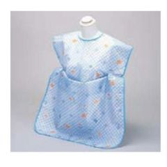 ナイロン お食事2WAYエプロン ブルー