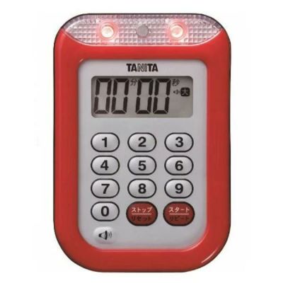 タニタ 防水大音量 タイマー TD-377 レッド