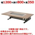 お好み焼きテーブル（電気式）座卓組み込みタイプ黒皮鉄板 TANICO