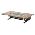お好み焼きテーブル（電気式）座卓組み込みタイプ黒皮鉄板 TANICO