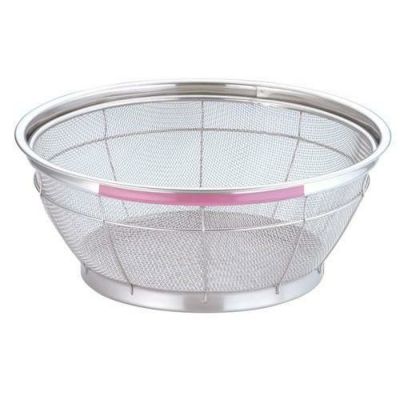 TKG NEWマンモス カラー 浅型ざる 30cm ピンク