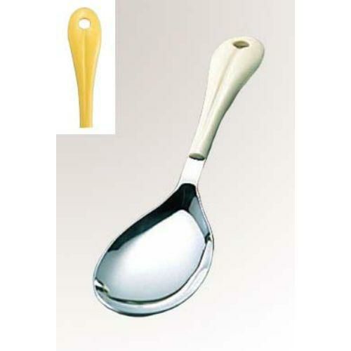 サービススプーン 【18-8 楽らく サーバー穴なし イエロー】