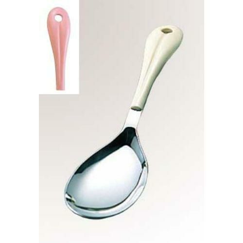 サービススプーン 【18-8 楽らく サーバー穴なし ピンク】