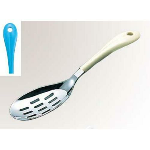 サービススプーン 【18-8 楽らく サーバー穴明き ブルー】