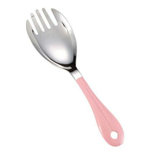 サービススプーン 【18-8 楽らく サーバーフォーク ピンク】