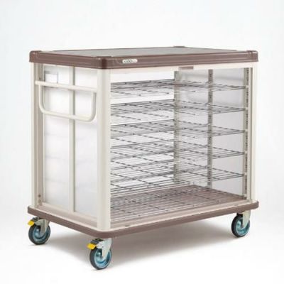 ERECTA（エレクター）　常温配膳車 配膳車cooシリーズ　シャッター式ベーシックタイプ　デラックスモデル組立式 /膳数：42/送料無料