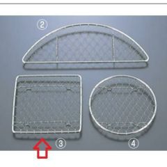 ステンレス 手編み 盛付網 角(100×100)