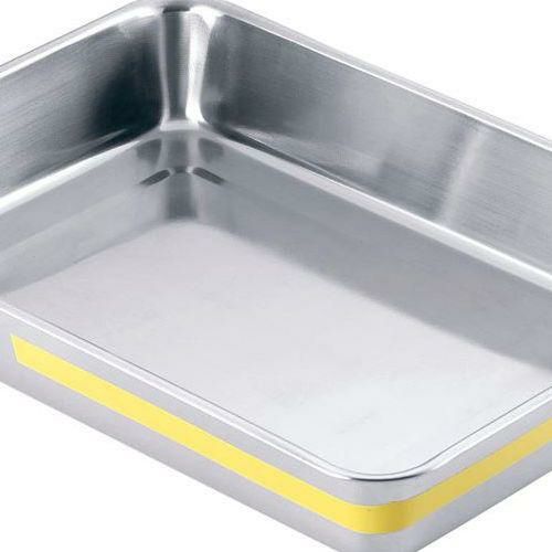 TKGステンレス カラーライン角バット 8枚取 イエロー