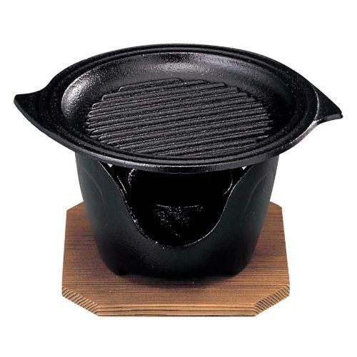 コンロ【SN グリル丸型 卓上焼ミニ皿セット】