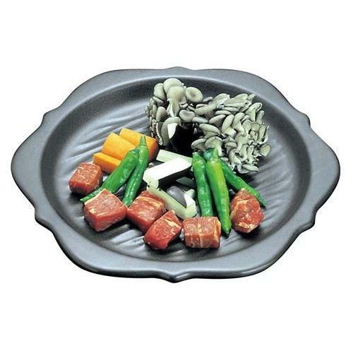 陶板 【六角 陶板焼 黒 小 T-33】T-33