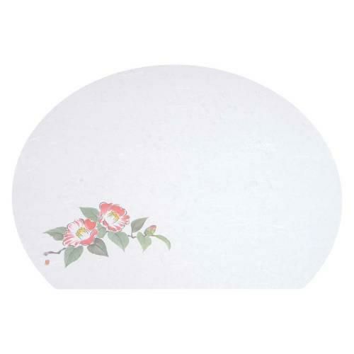 尺三 半月 懐石まっと 抗菌遠赤和紙(100枚入) WH-2 椿 12月から2月