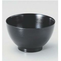 刷毛目汁椀 黒