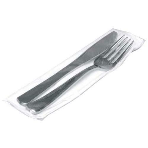 カトラリーセット 【セイバート カトラリーキット(ナイフ/フォーク/ナプキン)(30入)】/ナイフ・フォーク材質：ポリスチレン(ステンレスコート)