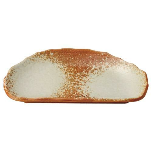 盛皿 【火色 半月7.0皿】 幅209mm×奥行132mm×高さ27mm【グループB】【プロ用】