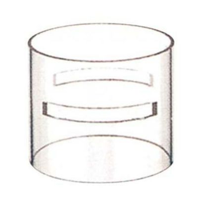 ブッフェステーション ユニットベース クリア(連結用カット付)C1210(S)φ120×100