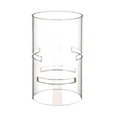 ブッフェステーション ユニットベース クリア(連結用カット付)C1220(M)φ120×200