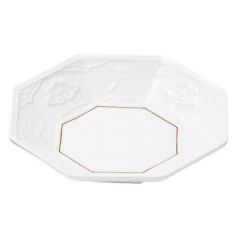 小皿 【朱金彩 八角高麗】 高さ24mm×(手付・はみ出し部分含む)サイズ:120・直径:113【グループB】【プロ用】