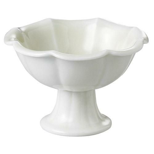 小鉢 【黄白磁 輪花高台小鉢(小)】 高さ63mm×直径:102【グループB】【プロ用】