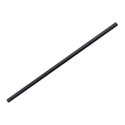 紙ストロー 直径6×210mm黒(袋入)/100入