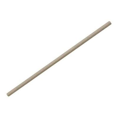 紙ストロー 直径6×210mm未晒(袋入)/100入
