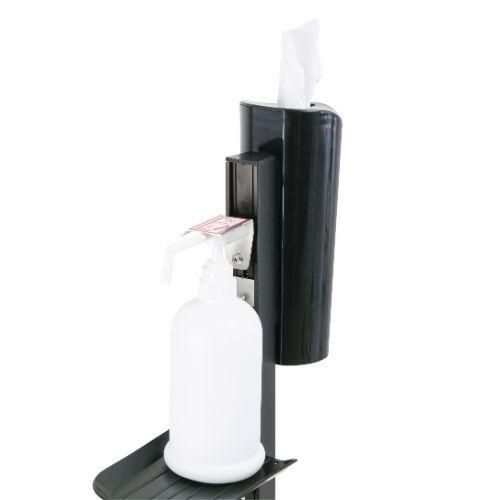 足踏式消毒液スタンド ティシューホルダー(ブラック)付 本体ダークブロンズ(BKC)/送料無料